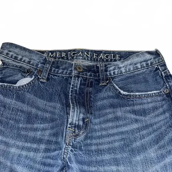 American Eagle Classic Men’s W31 x L32 Straight Blue Denim Jeans Jean Pants - Picture 8 of 8